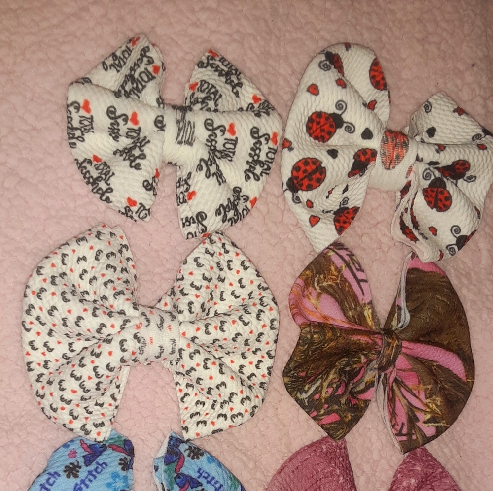 Bow. Headwrap. Nylon. Clip. Headband.